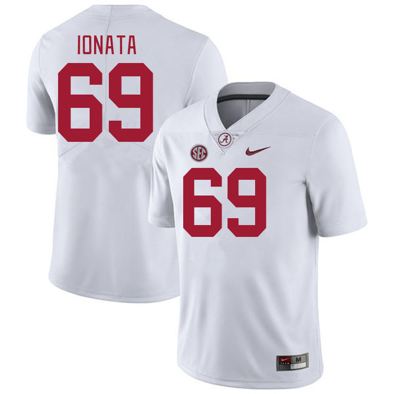 Men #69 Joseph Ionata Alabama Crimson Tide College Football Jerseys Stitched-White